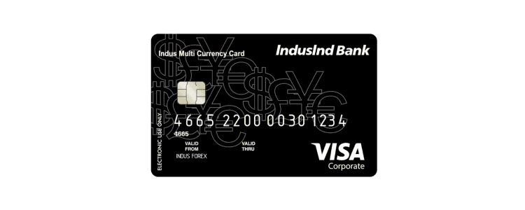 IndusInd Bank Multi Currency Forex Card